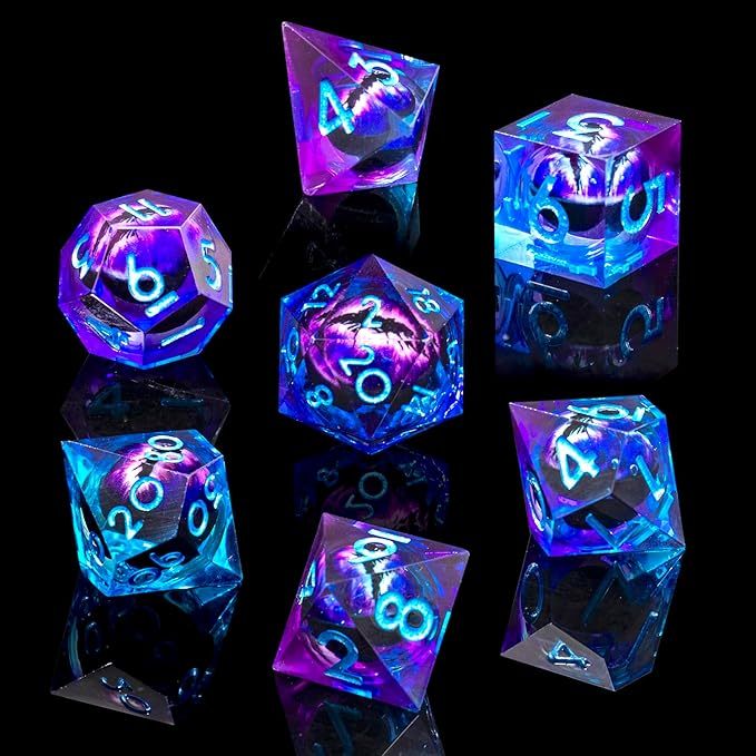 Dungeons & Dragons themed dice, different designs available