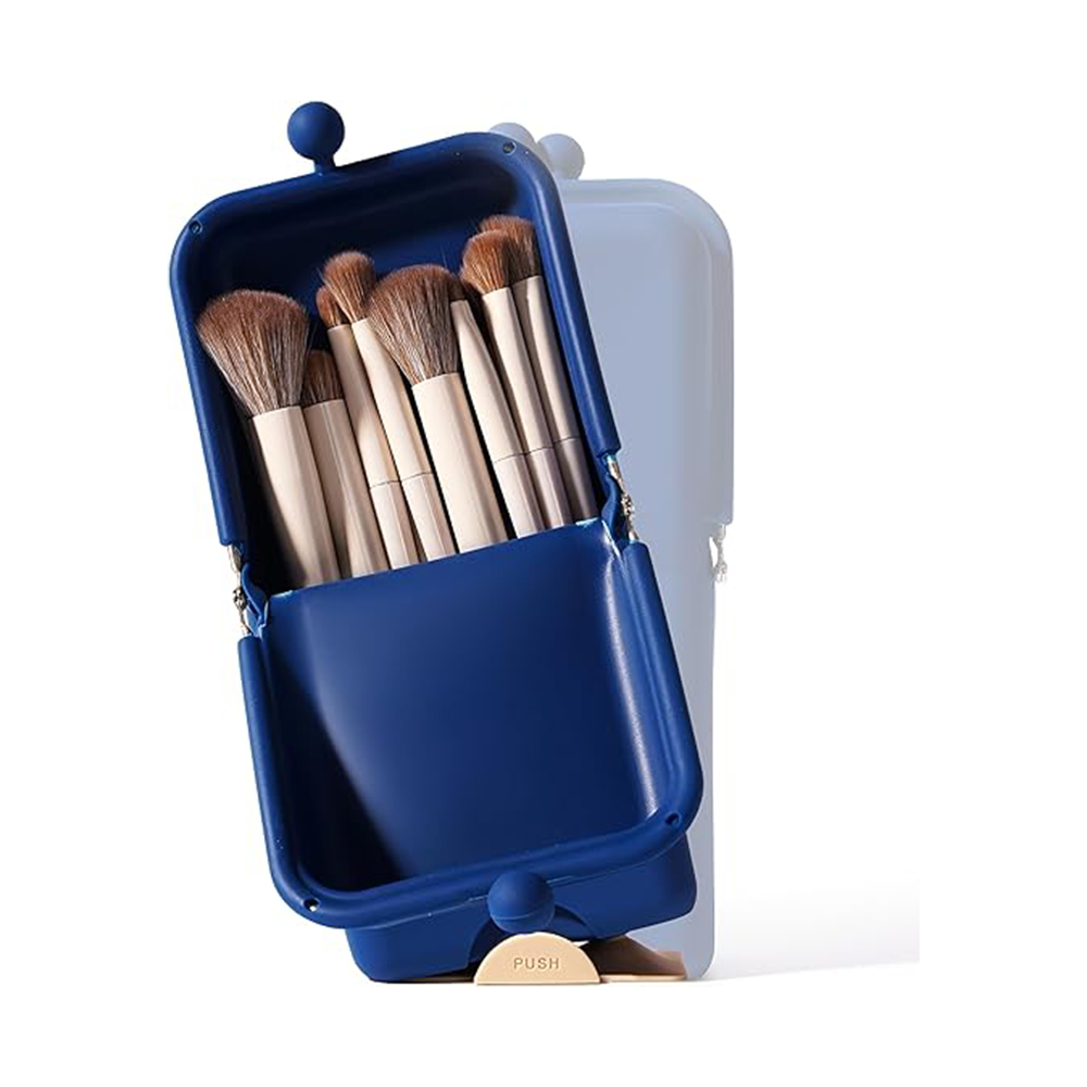 Makeup brush storage travel makeup bag with suction cup base