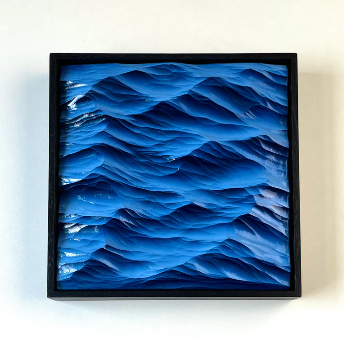 Mini Ocean Hand-Carved Wood Art