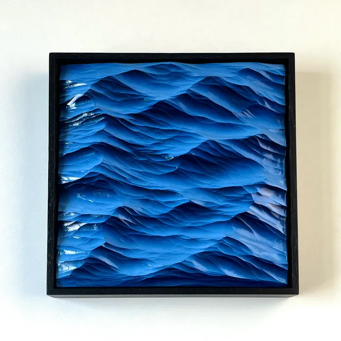 Mini Ocean Hand-Carved Wood Art