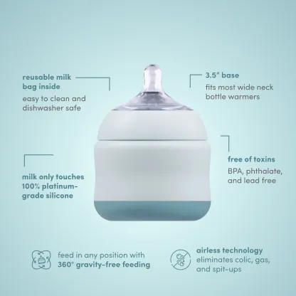Hands-free anti-colic baby bottle