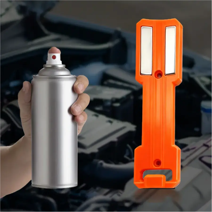 Magnetic Aerosol Can Holder 2-Pack – Strong Magnetic Design, Ideal for Garage and Workspace