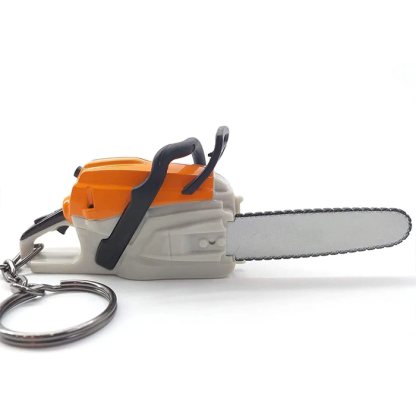 Chainsaw keychain with realistic battery-powered sound effects