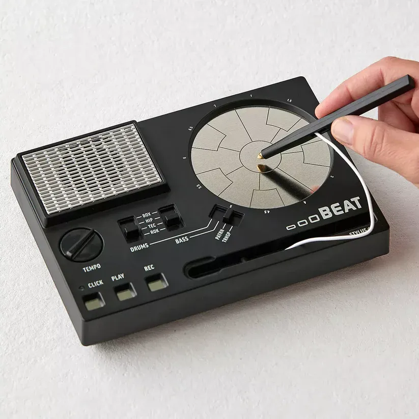 Compact Stylus Drum Machine – 4 Drum Kits & 4 Bass Sounds