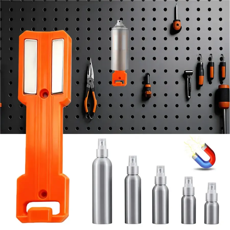 Magnetic Aerosol Can Holder 2-Pack – Strong Magnetic Design, Ideal for Garage and Workspace