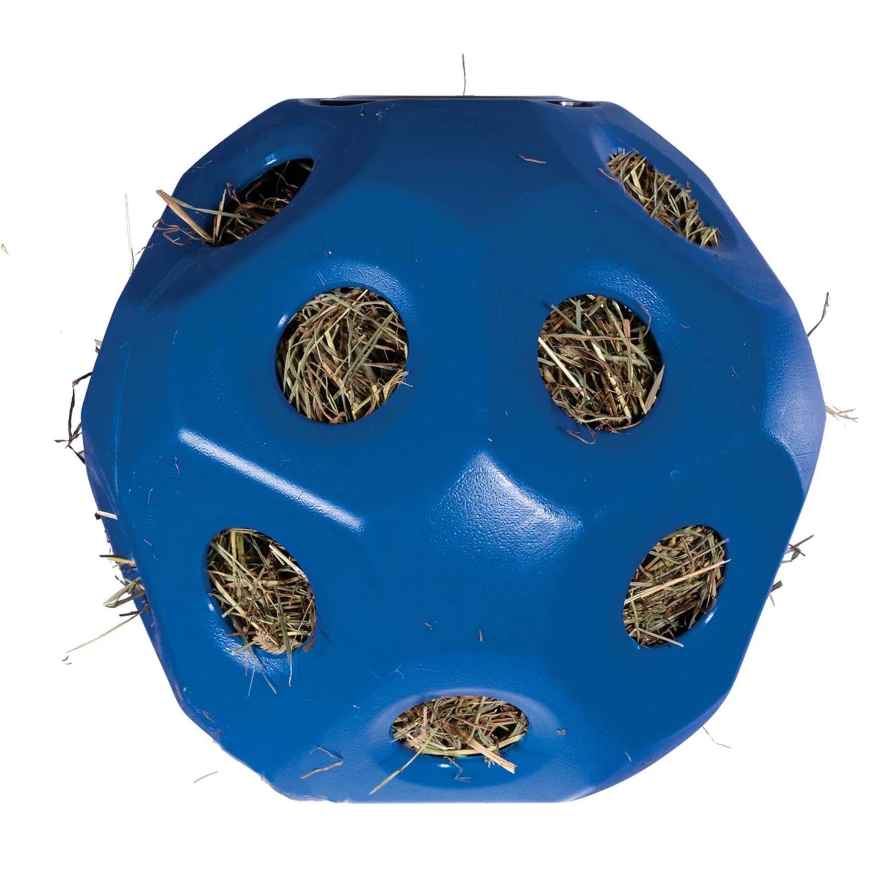 Large Slow-Feeder Hay Ball Simplified Hay Feeding for Horses– Blue & Red