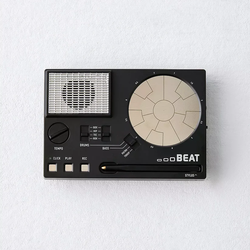 Compact Stylus Drum Machine – 4 Drum Kits & 4 Bass Sounds