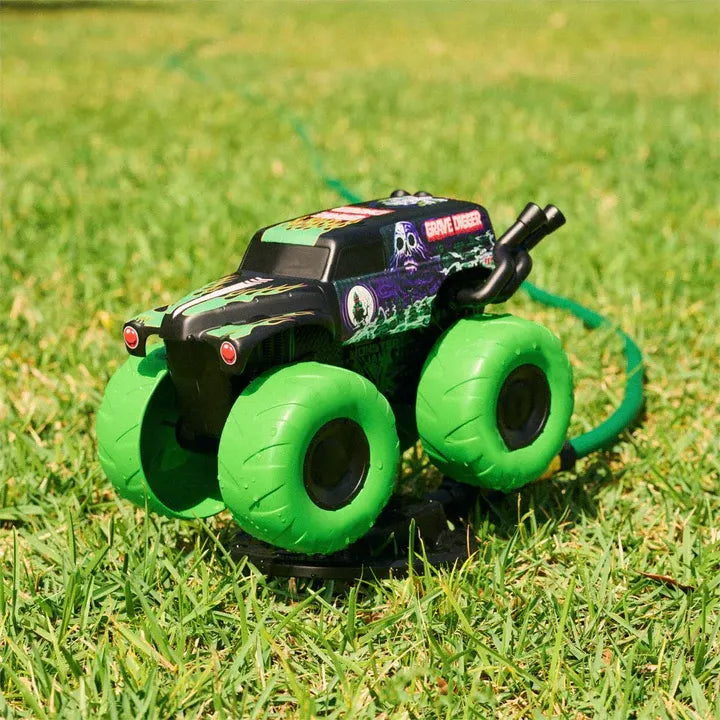 Monster Truck Sprinkler – Grave Digger | 360° Wild Spinning Water Action