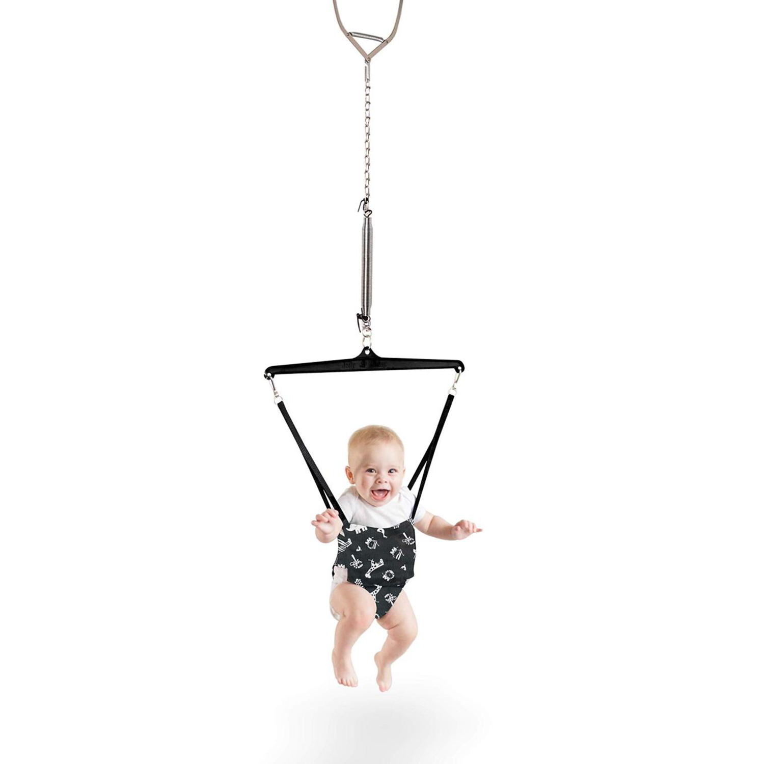 Baby bouncer with door frame clip