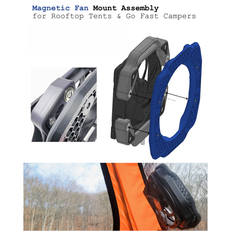 Magnetic Rooftop Tent Fan Mount System