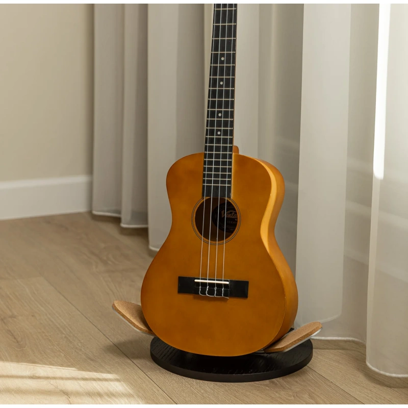 Foldable Wooden Guitar Stand : Universal Fit + Travel Ready