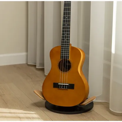 Foldable Wooden Guitar Stand : Universal Fit + Travel Ready