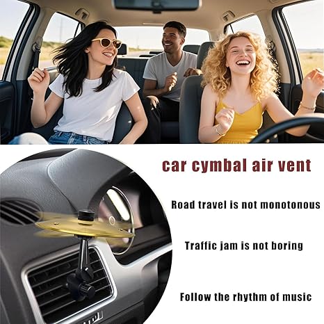 Mini Drum Crash Cymbal For Car Vent