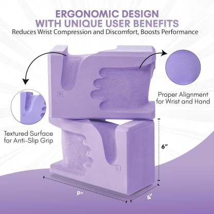 Yoga Brick Set of 2 – Ergonomically Designed EVA Yoga Bricks, Relieves Wrist Pressure