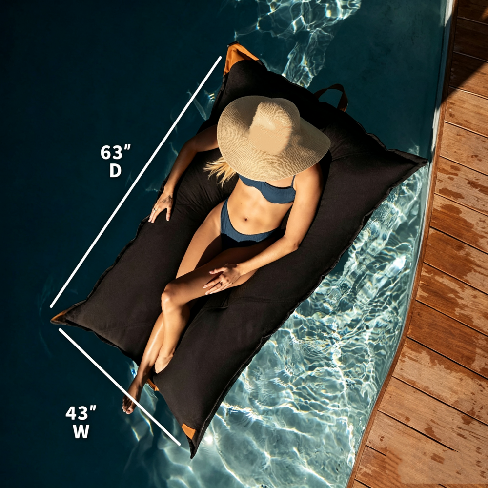 Luxury No-Inflation Pool Lounger – Oversized Comfort, Quick-Dry Fabric & Easy Carry Design