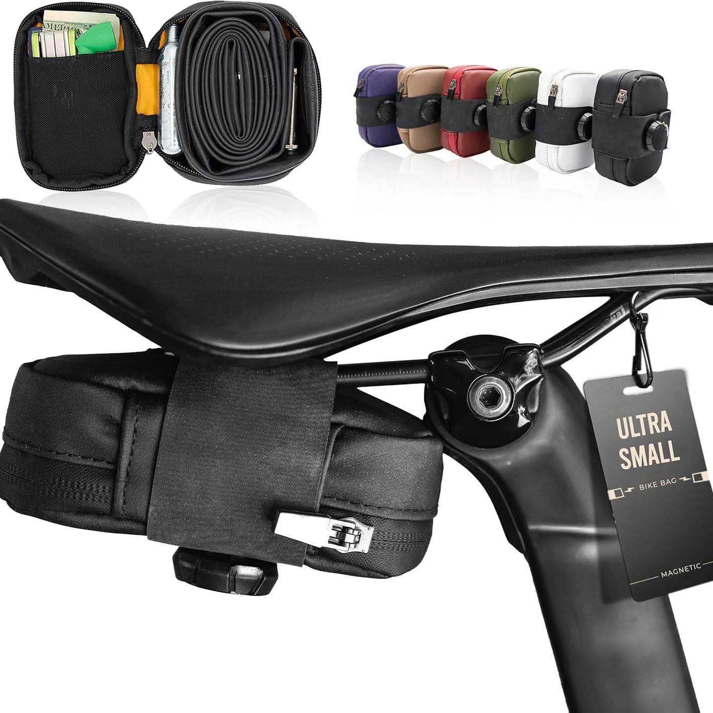 Magnetic Bike Saddle Bag – Minimalist Road Cycling Seat Bag