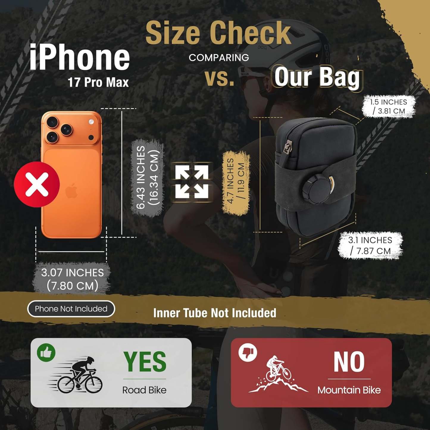 Magnetic Bike Saddle Bag – Minimalist Road Cycling Seat Bag