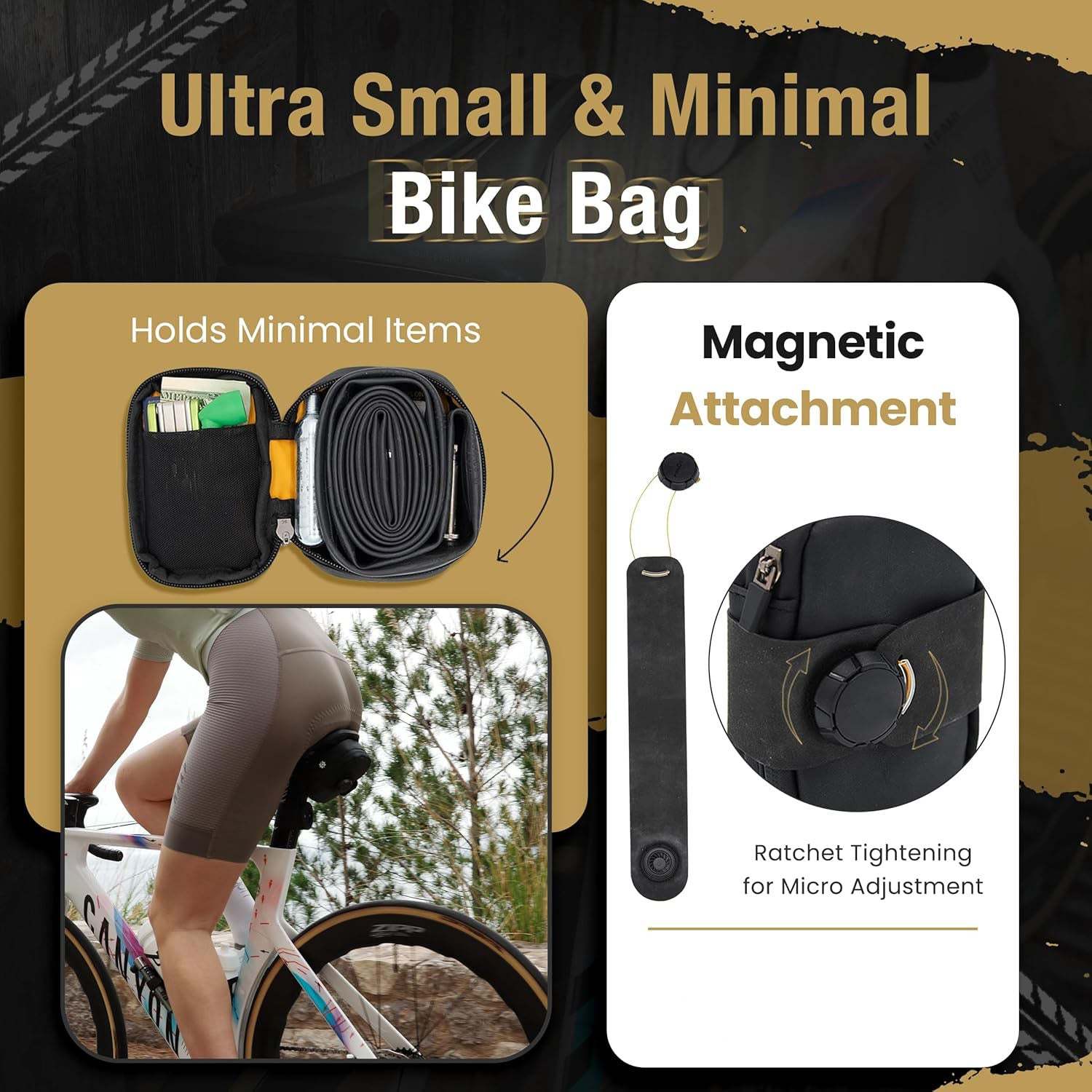Magnetic Bike Saddle Bag – Minimalist Road Cycling Seat Bag