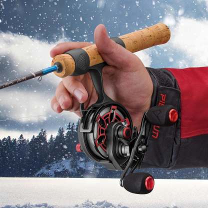 Inline Ice Fishing Reel with Magnetic Drop System