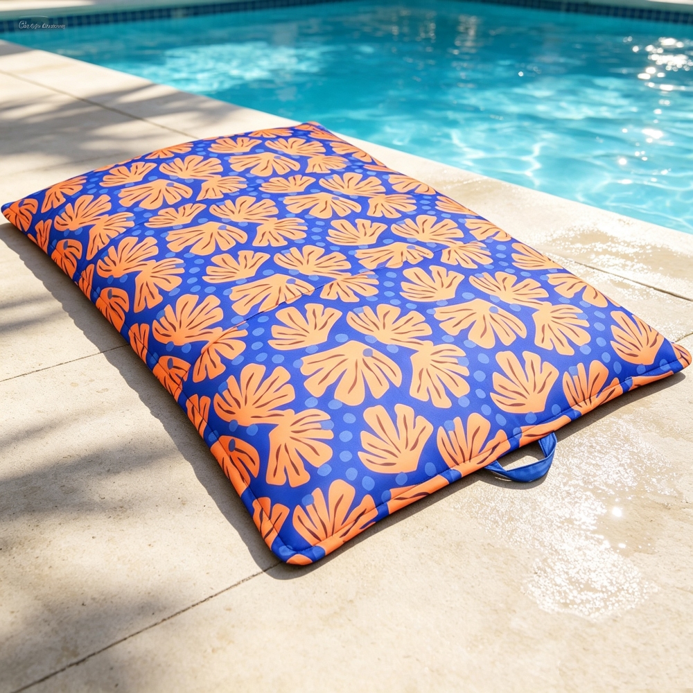 Luxury No-Inflation Pool Lounger – Oversized Comfort, Quick-Dry Fabric & Easy Carry Design