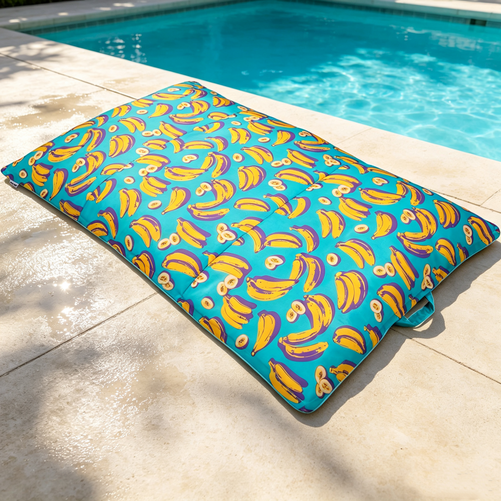 Luxury No-Inflation Pool Lounger – Oversized Comfort, Quick-Dry Fabric & Easy Carry Design