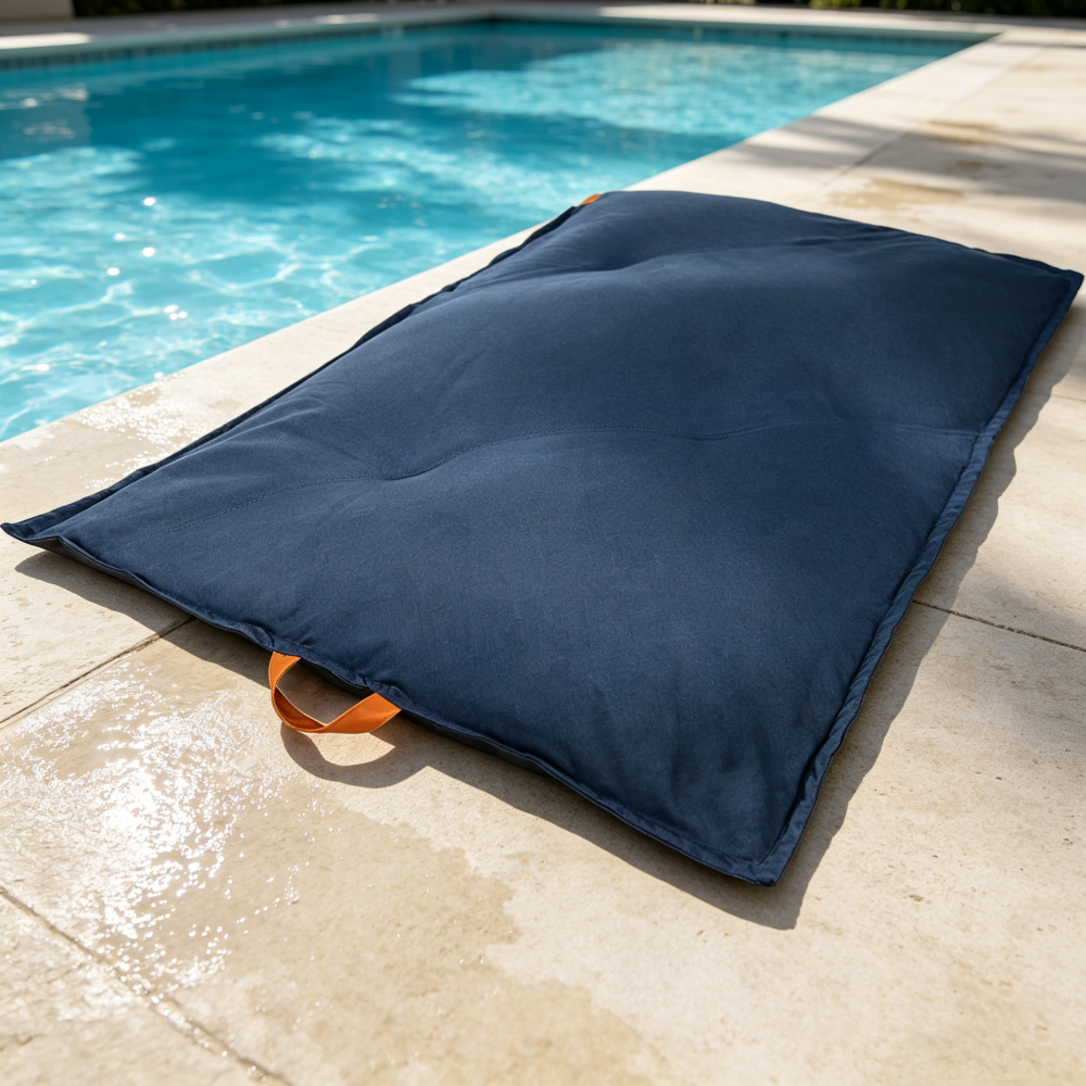 Luxury No-Inflation Pool Lounger – Oversized Comfort, Quick-Dry Fabric & Easy Carry Design