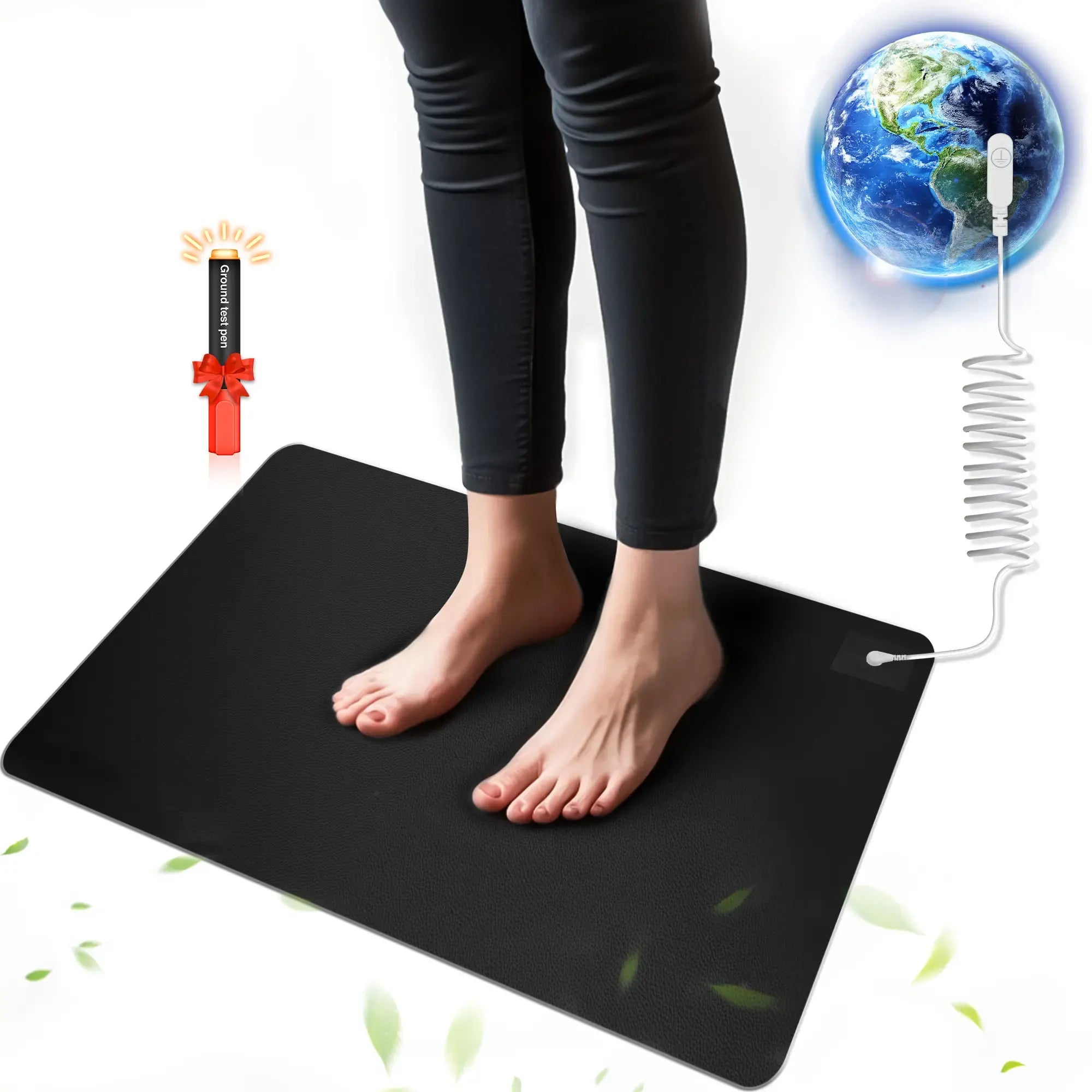 Sleep Grounding Mat – Black PU Leather