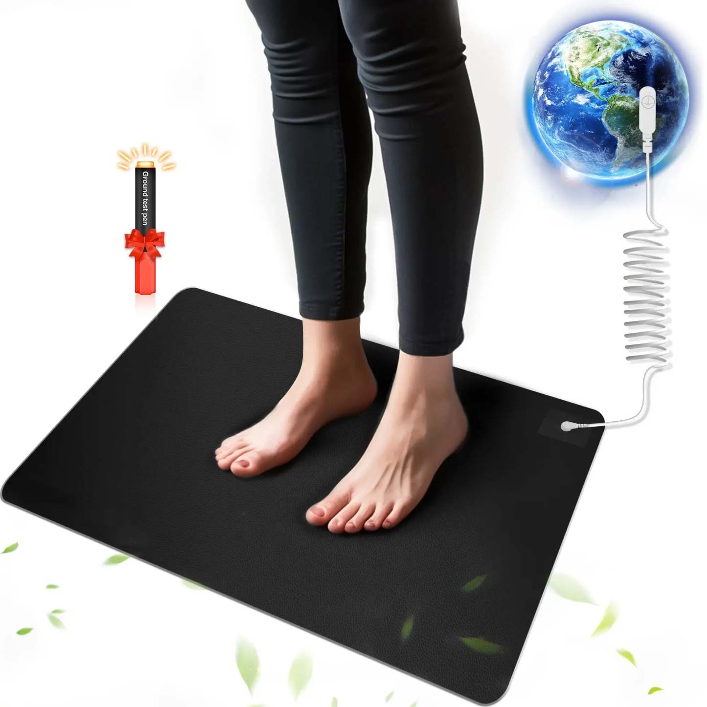 Sleep Grounding Mat – Black PU Leather