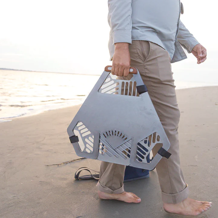 Porta-Grill FlatFire System | Collapsible Stainless Steel Grill & Fire Pit