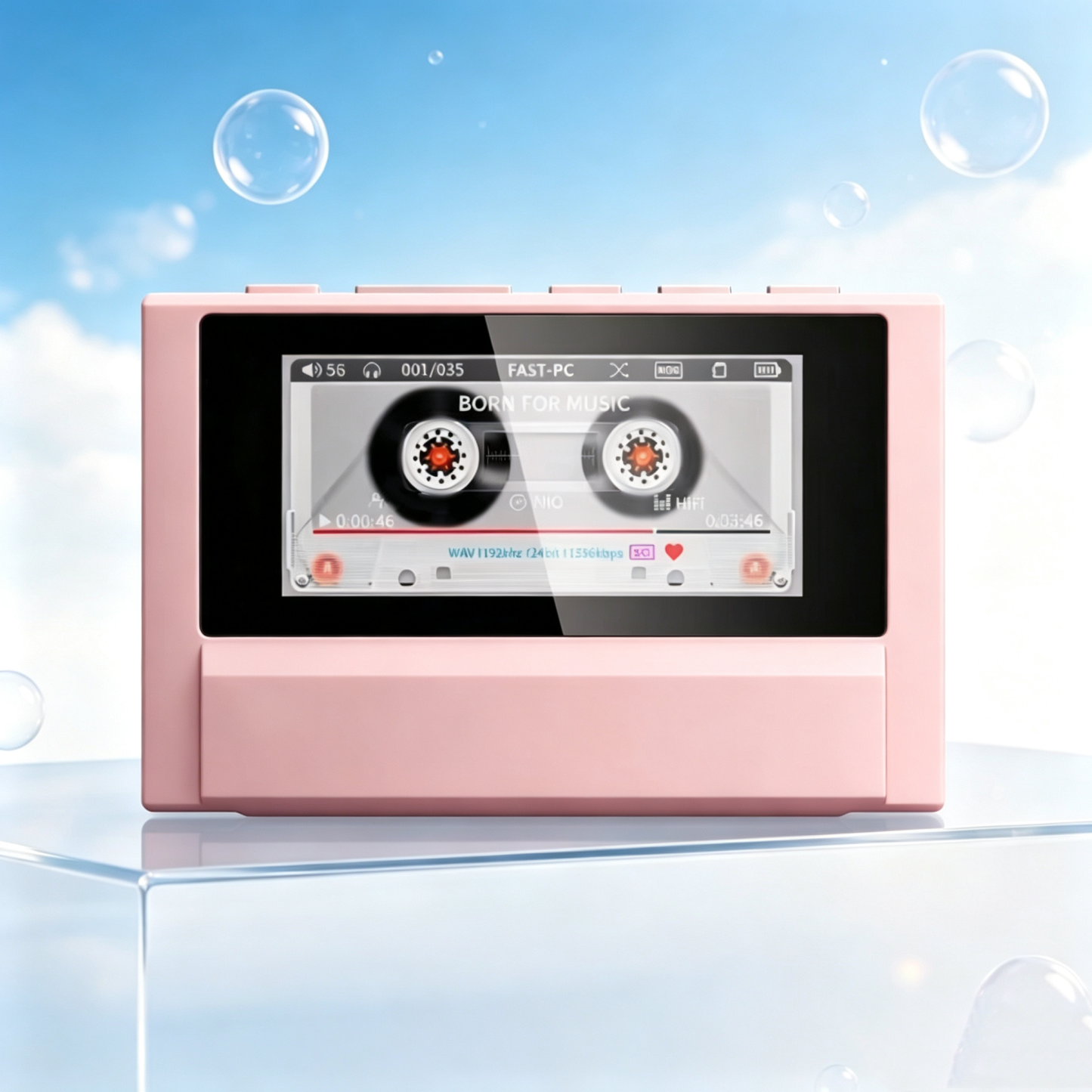 Portable High-Resolution Music Player with Premium Sound & Retro Design