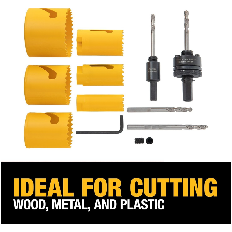 Bi-Metal Hole Saw Kit – Versatile Set for Wood, Metal & Plastic