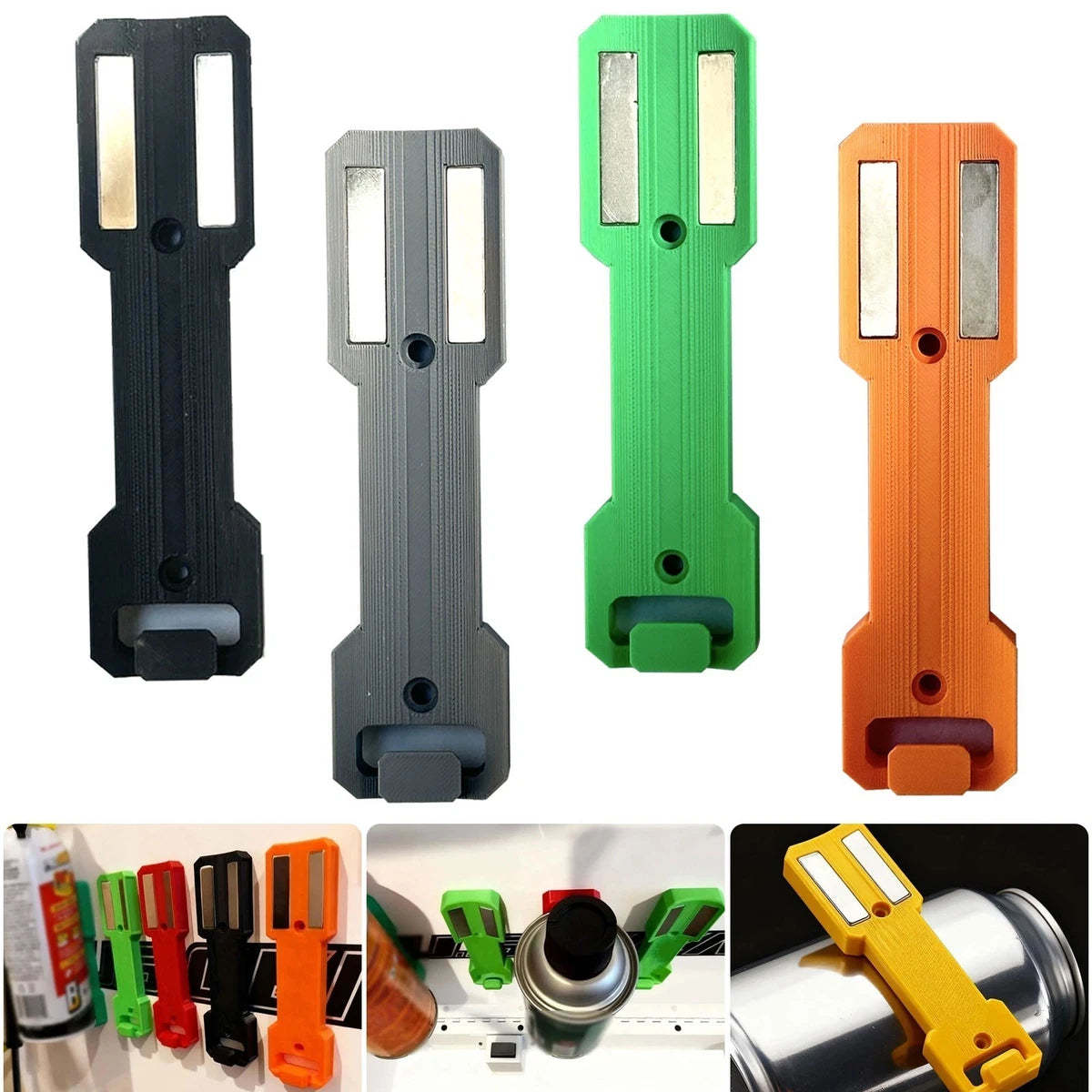 Magnetic Aerosol Can Holder 2-Pack – Strong Magnetic Design, Ideal for Garage and Workspace