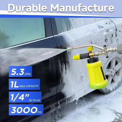 High-Pressure Washer Foam Gun with Dual Connector