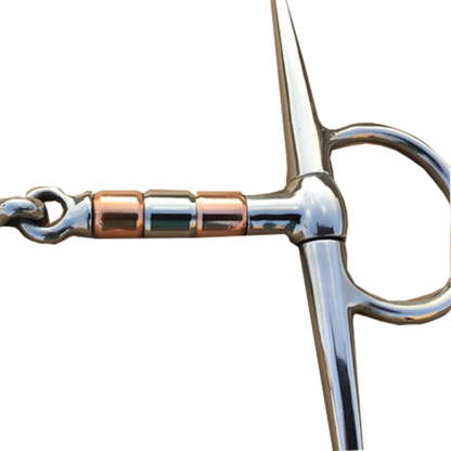 Stainless Steel Horse Bit with Copper Roller – Full Cheek Jointed Mouthpiece