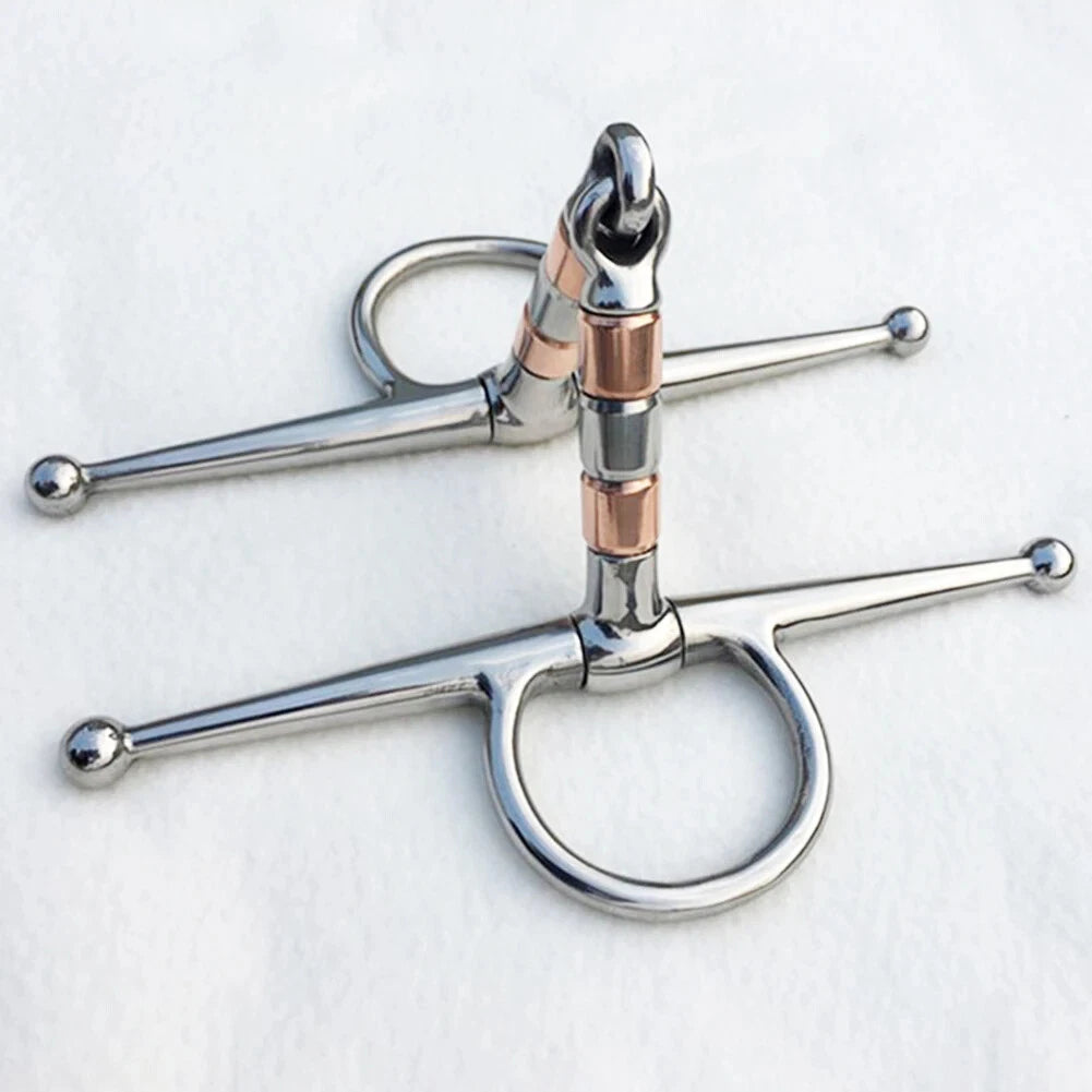 Stainless Steel Horse Bit with Copper Roller – Full Cheek Jointed Mouthpiece