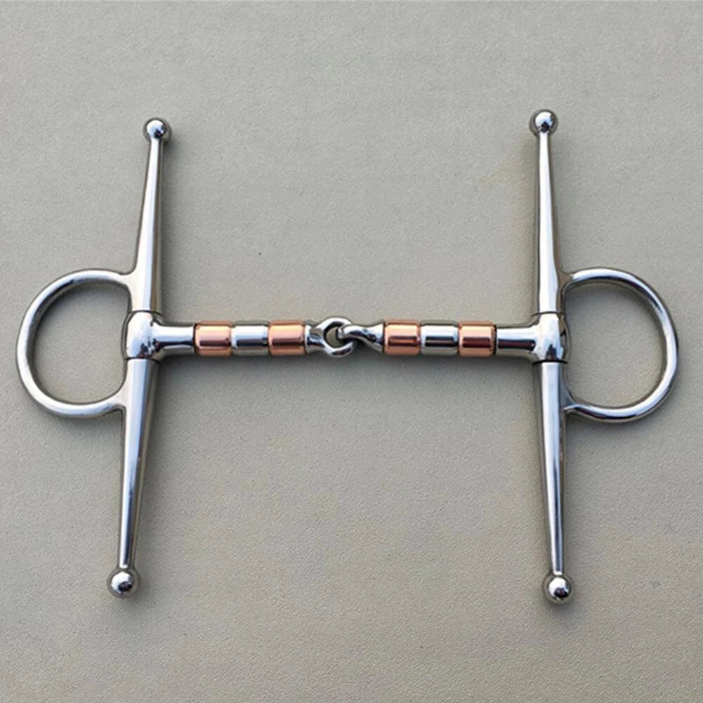 Stainless Steel Horse Bit with Copper Roller – Full Cheek Jointed Mouthpiece