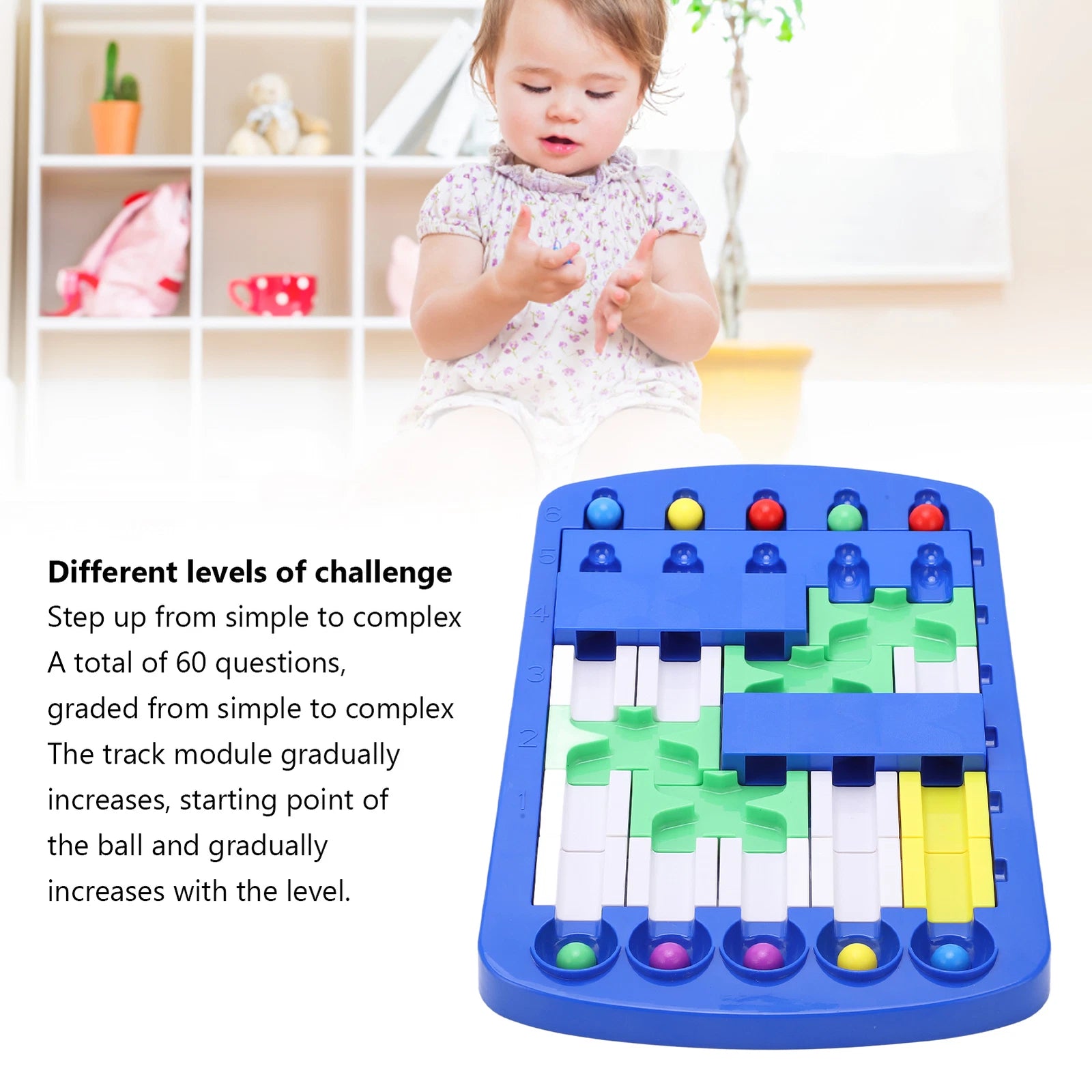 Children's Logic Maze Ball Bead Route Training Puzzle