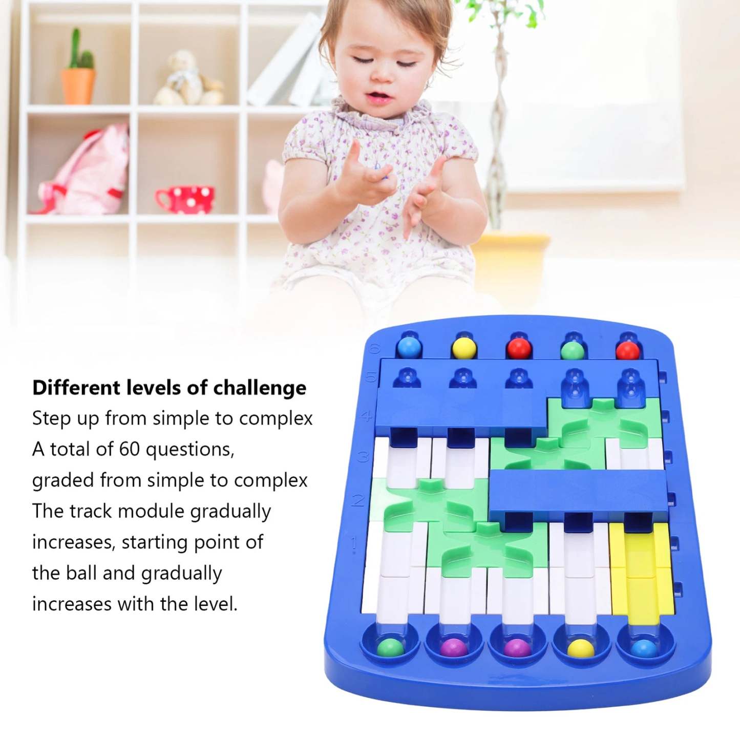 Children's Logic Maze Ball Bead Route Training Puzzle