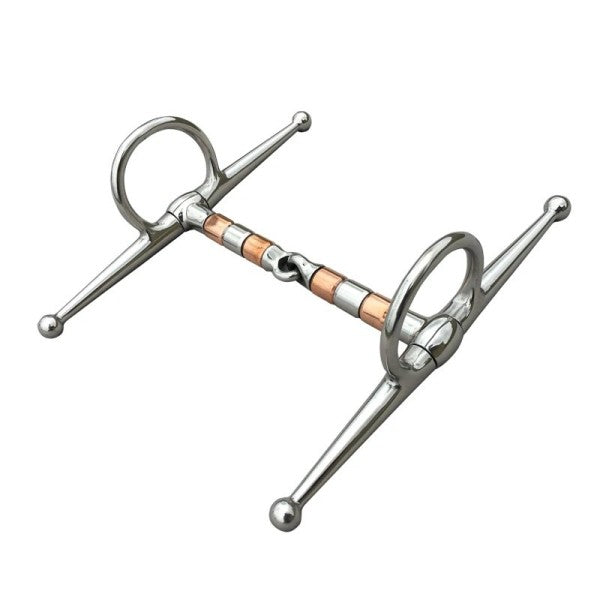 Stainless Steel Horse Bit with Copper Roller – Full Cheek Jointed Mouthpiece