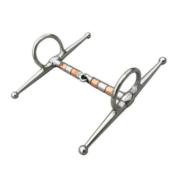 Stainless Steel Horse Bit with Copper Roller – Full Cheek Jointed Mouthpiece