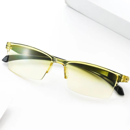 Gafas de lectura antiguas con zoom inteligente