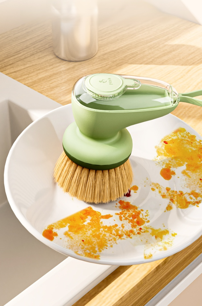 Küchenhelfer Topfbürste entfernt hartnäckigen Schmutz