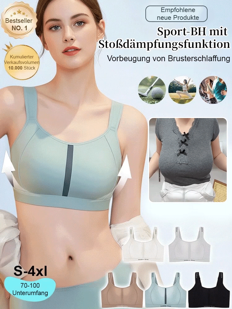 【Für vollere Oberweiten】Schlank machender, stoßdämpfender, leichter Sport-BH