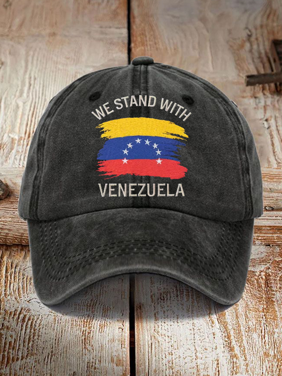 Unisex We Stand With Venezuela Print Hat