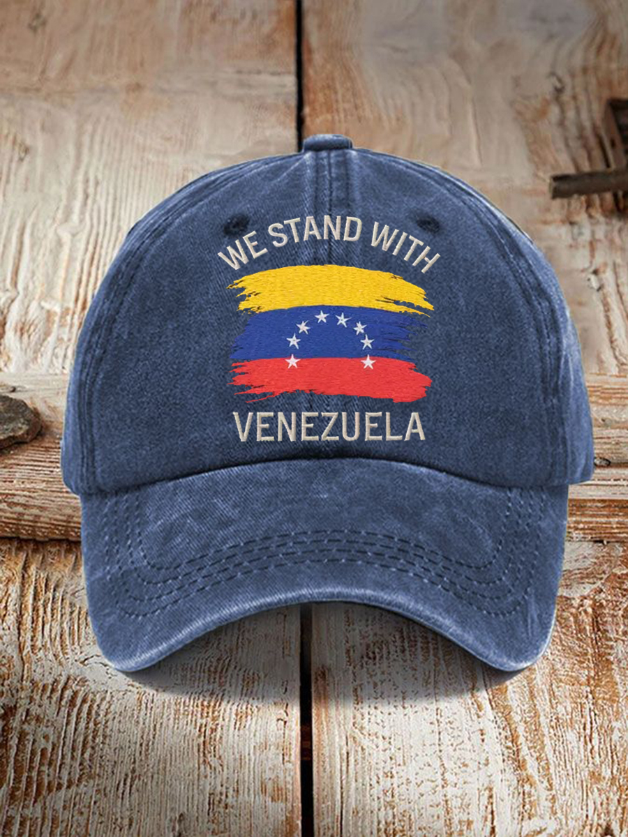 Unisex We Stand With Venezuela Print Hat