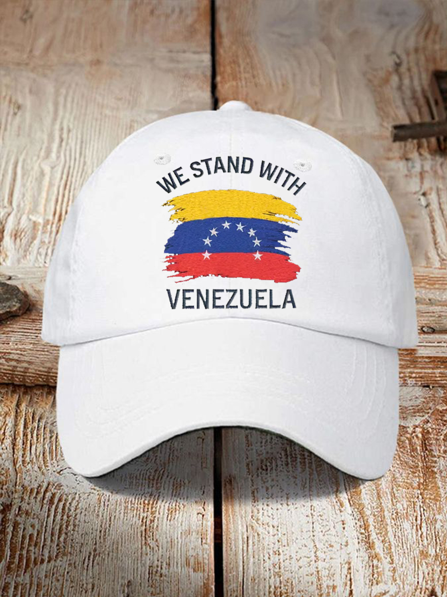 Unisex We Stand With Venezuela Print Hat