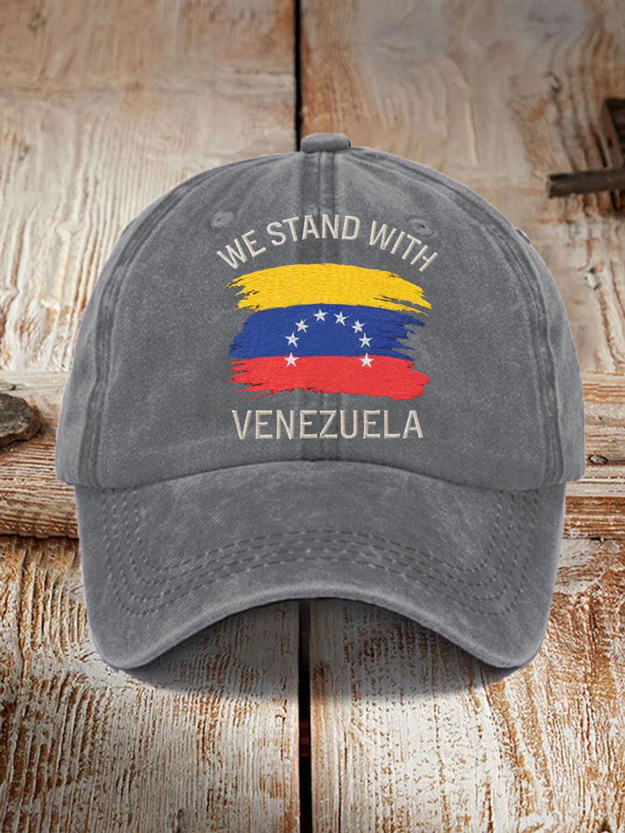 Unisex We Stand With Venezuela Print Hat
