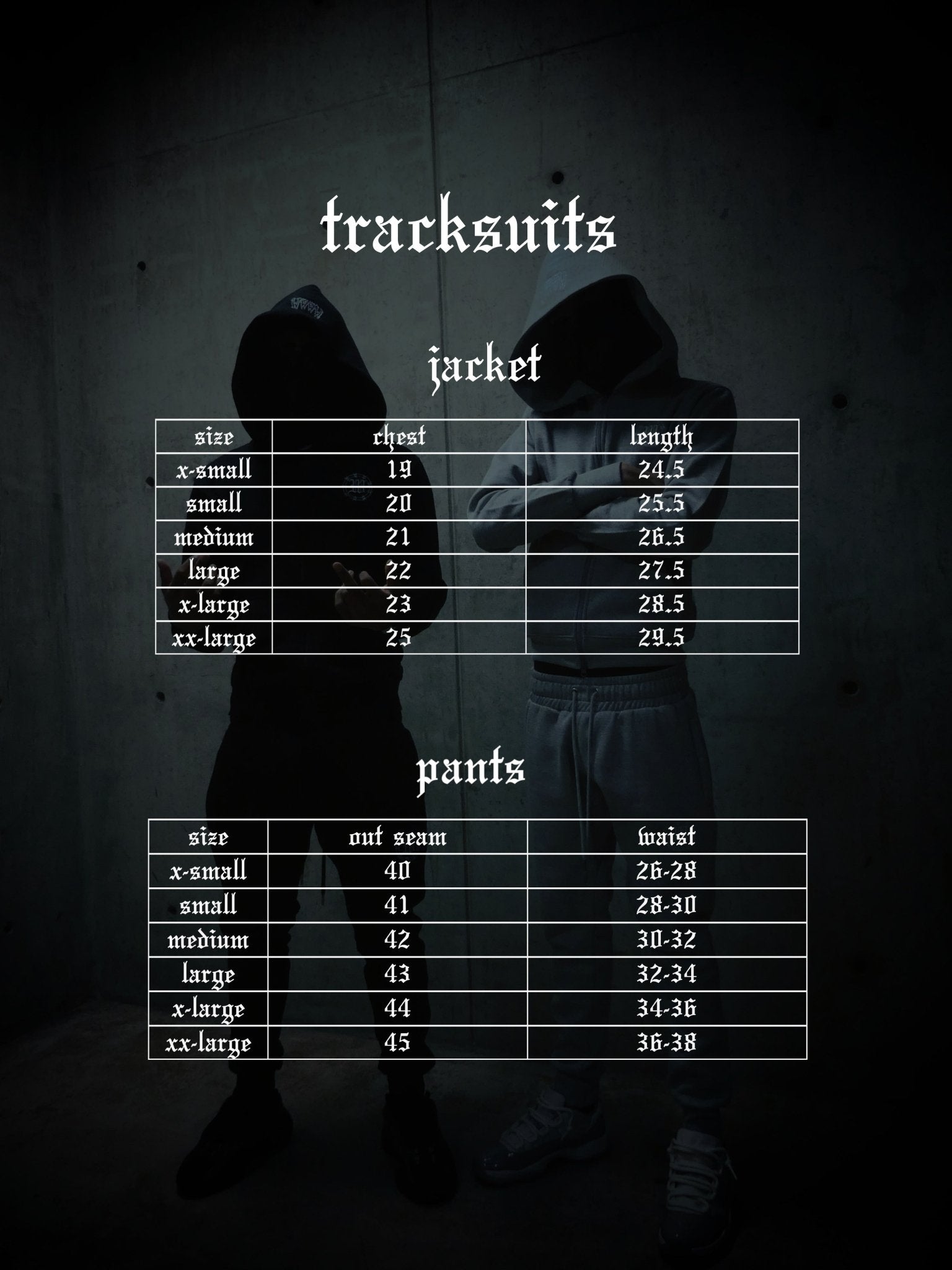 "RAW CEMENT" HIDDEN SINS SWEATSUIT