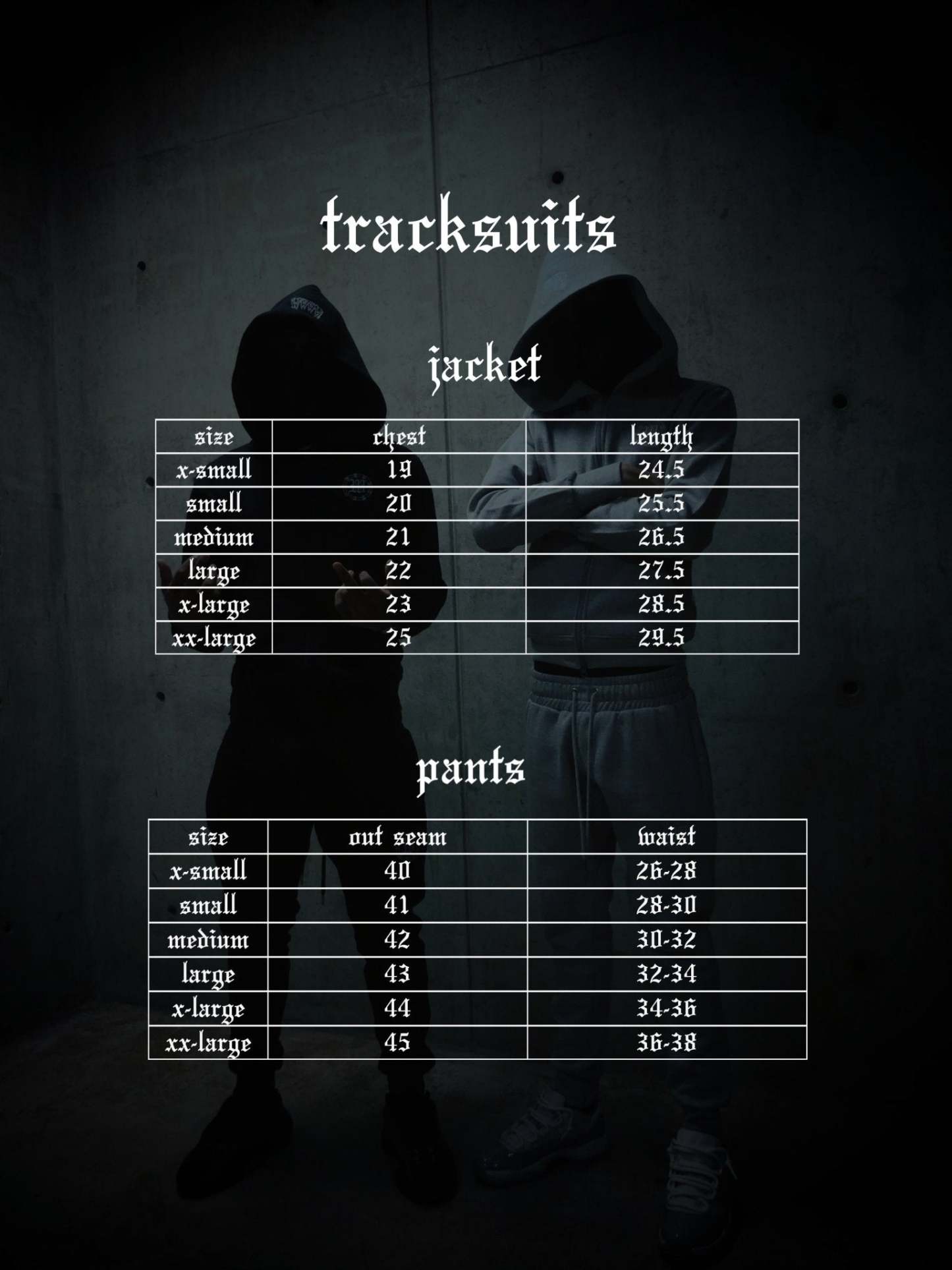 "RAW CEMENT" HIDDEN SINS SWEATSUIT