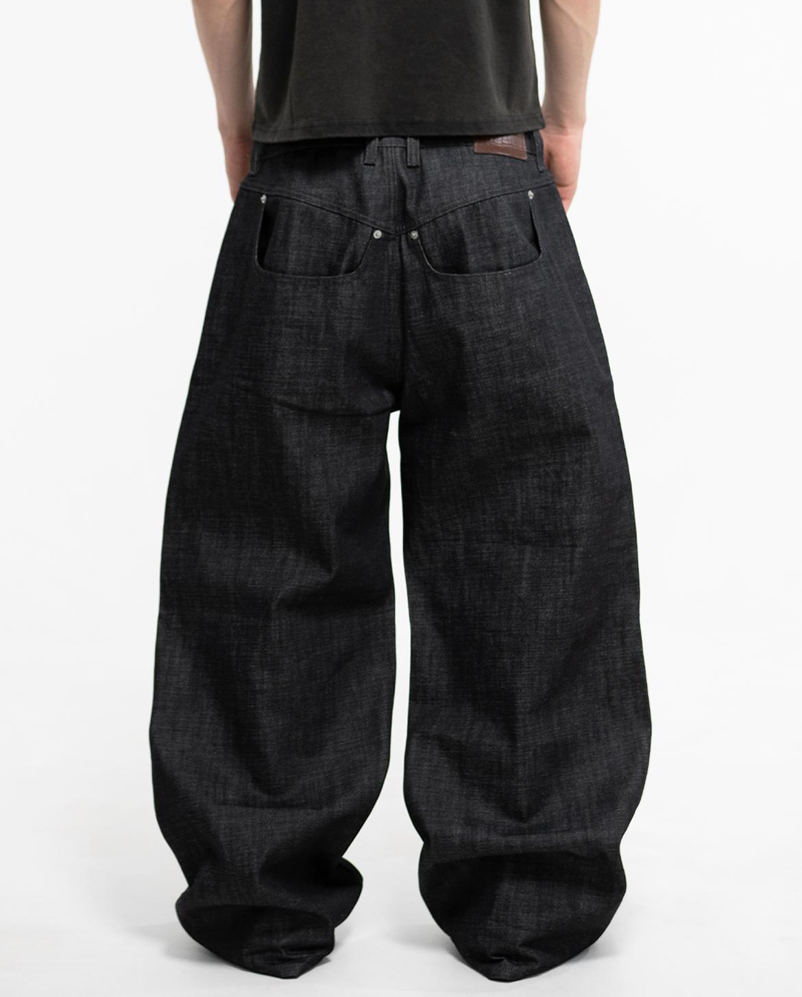  Janome Raw Baggy Jeans - Black